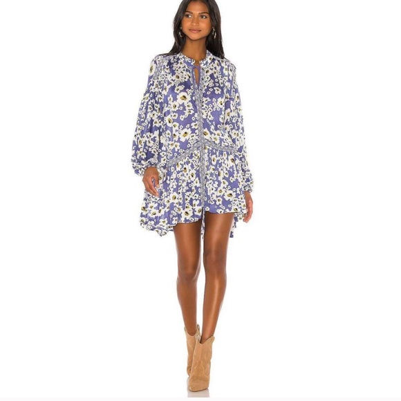 Free People Love letter silk drop waist dress - Picture 2 of 8